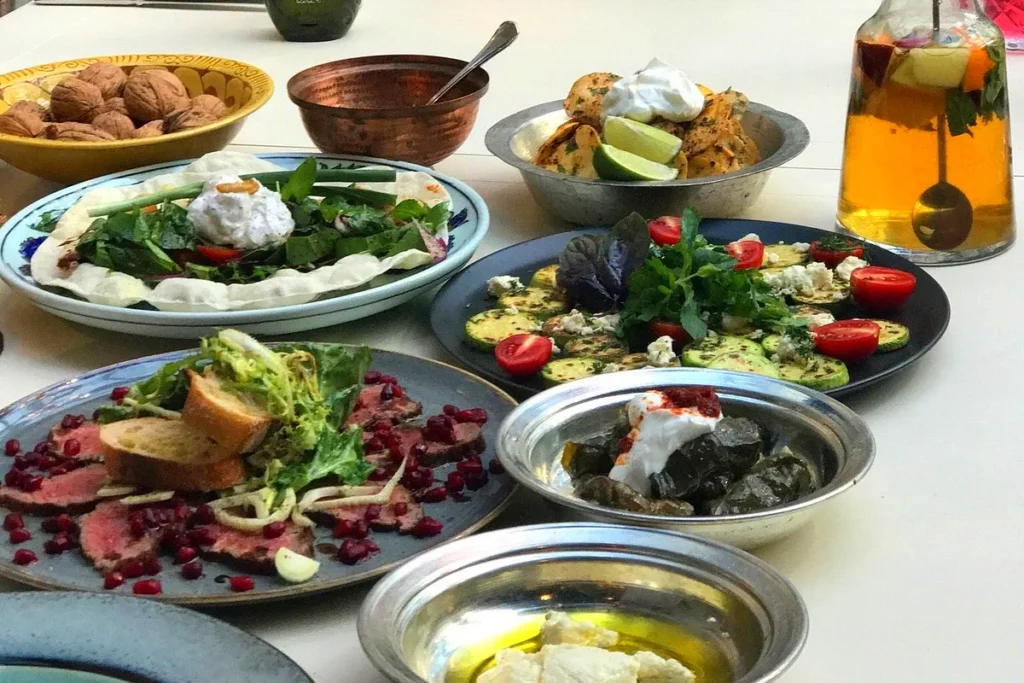 Zennup 1844 Eker Park restoran geleneksel Türk yemekleri ve meze sofrası