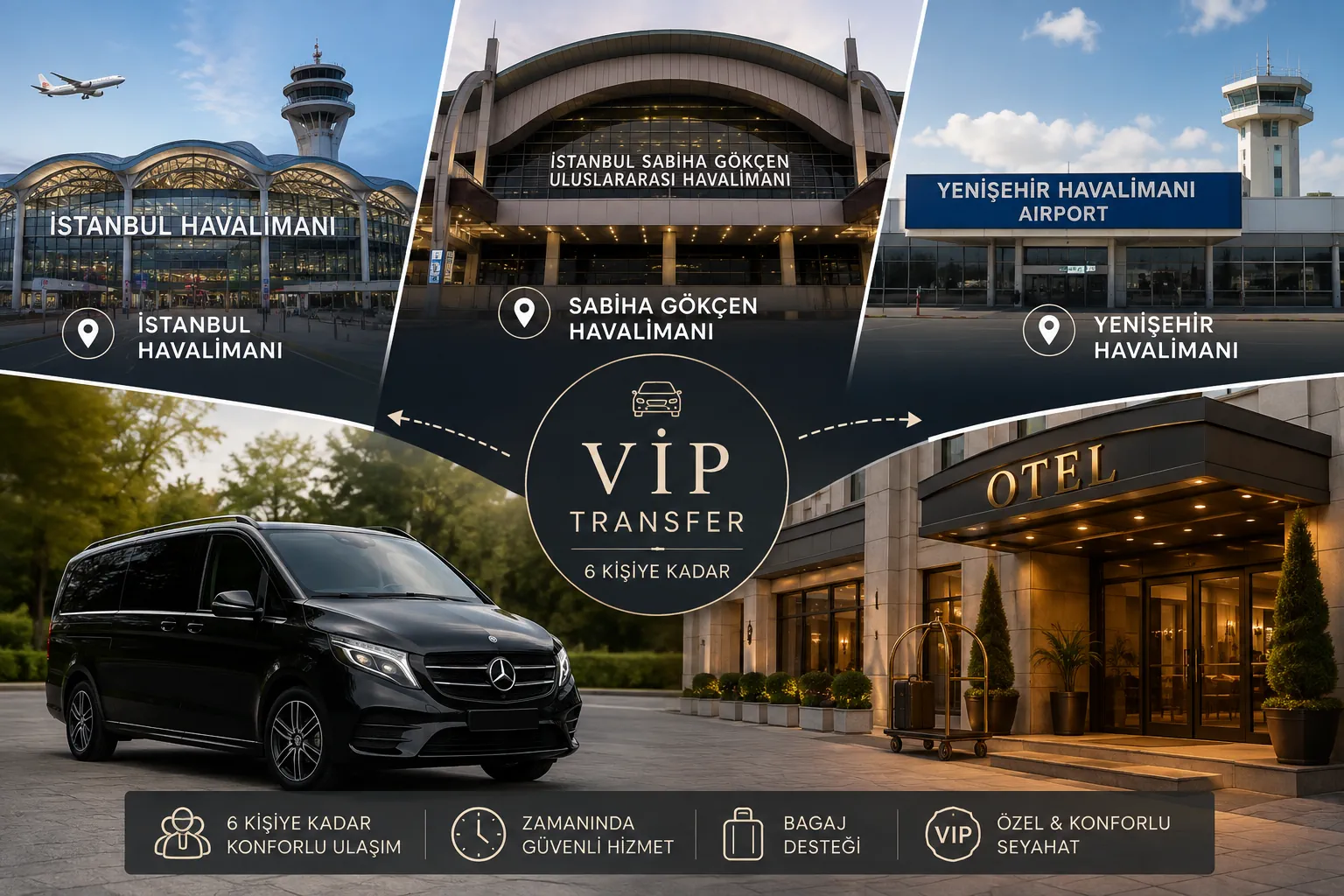 Nilüfer Otel'den havalimanları ve feribot iskelelerine VIP transfer hizmeti